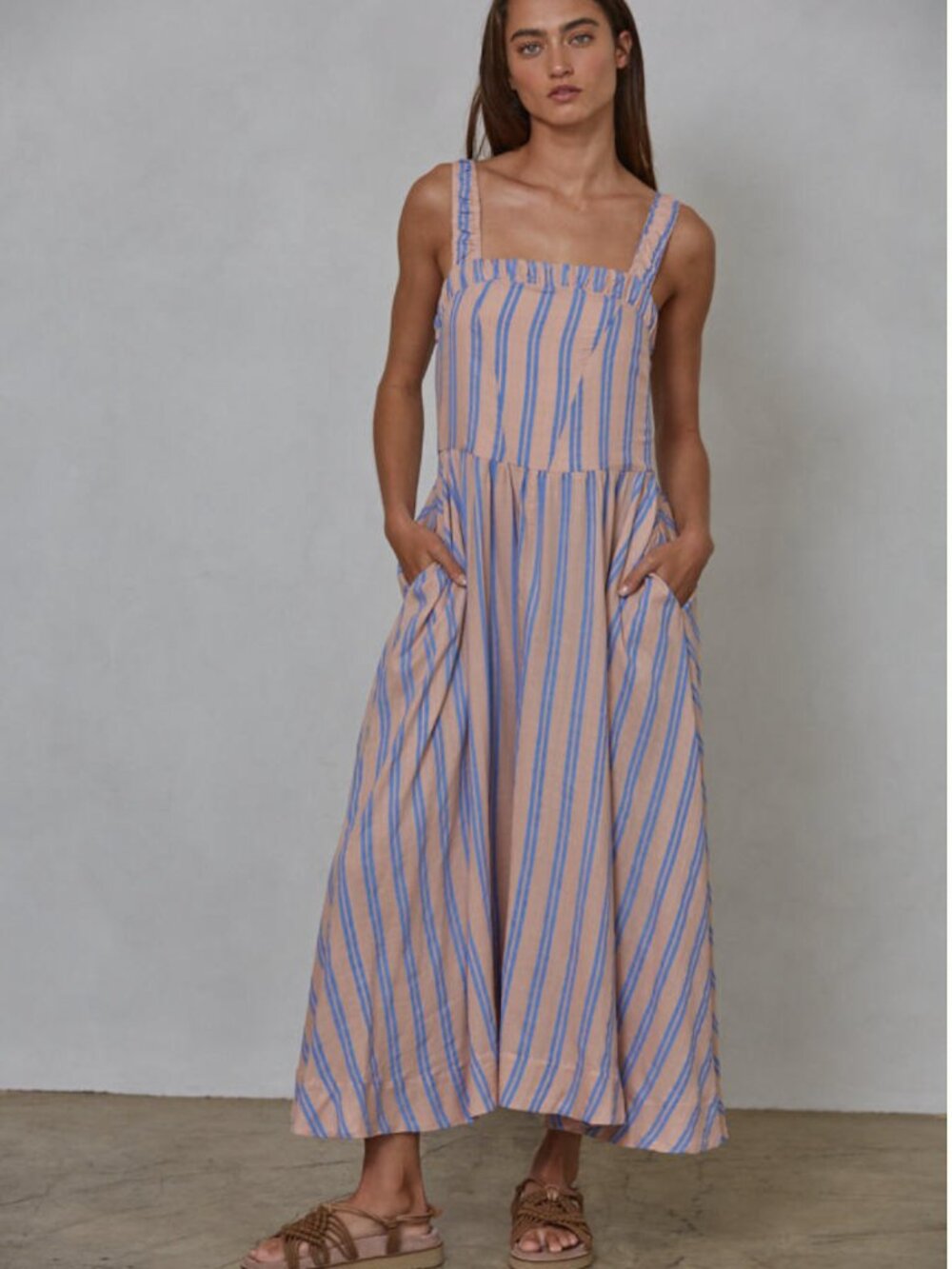 By Together Striped Midi Dress